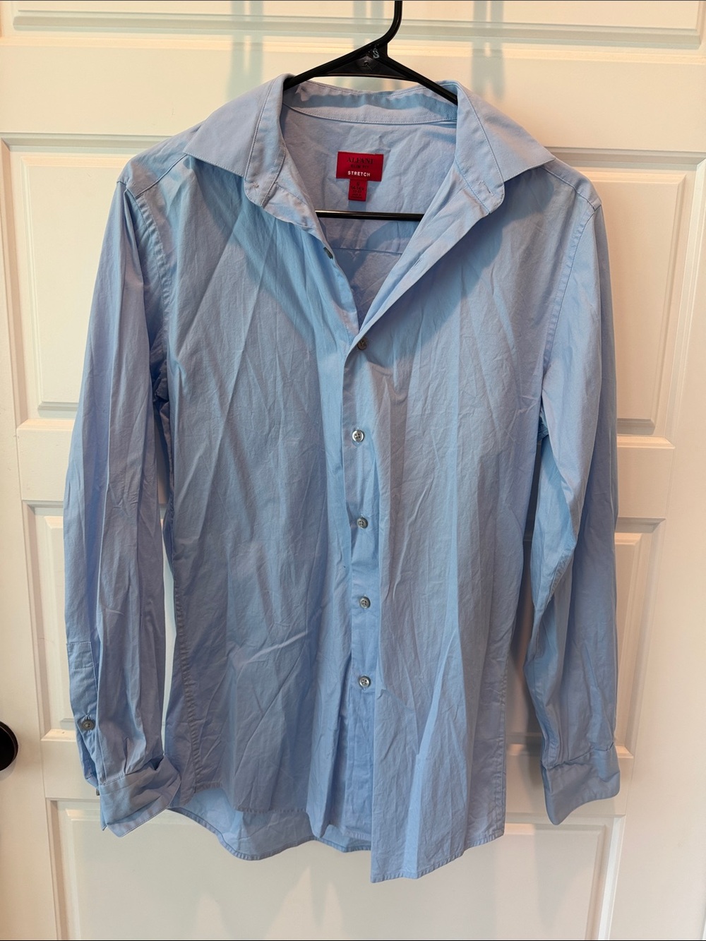 Alfani Light Blue Men's Dress Shirt - Spread Collar Button-Up